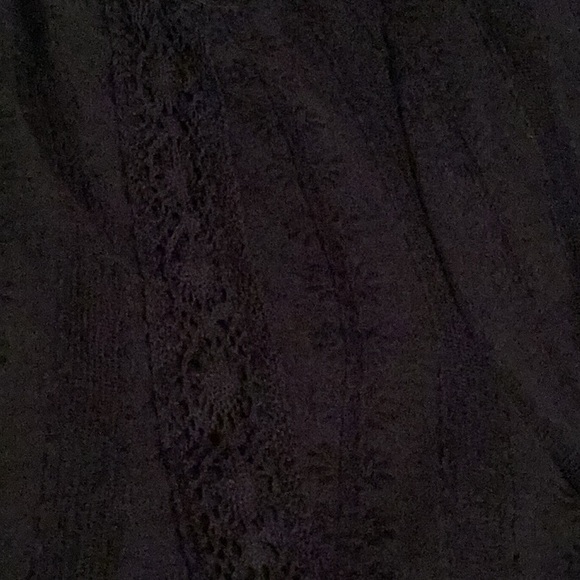 Women's Cotton Navy Blue Lace Top. Size Medium - Picture 8 of 12